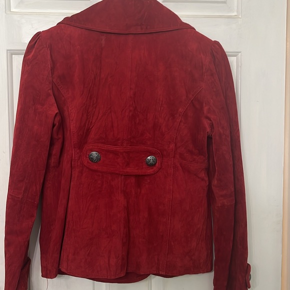 Vintage Guess suede jacket with oversized collar sz S - Picture 6 of 11